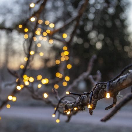 LED-ljusslinga Jul Flashy 21 m 300 ljus Varmvit - Svart - Trädgård & spabad - Utemiljö - Altan & terrass - Altanbelysning