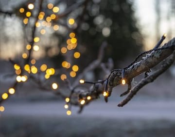 LED-ljusslinga Jul Flashy 7 m 100 ljus Varmvit - Svart - Trädgård & spabad - Utemiljö - Altan & terrass - Altanbelysning