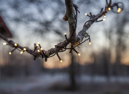 LED-ljusslinga Jul Flashy 7 m 100 ljus Varmvit - Svart - Trädgård & spabad - Utemiljö - Altan & terrass - Altanbelysning