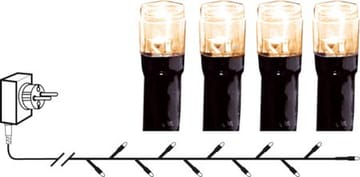 LED-ljusslinga Jul Flashy 7 m 100 ljus Varmvit - Svart - Trädgård & spabad - Utemiljö - Altan & terrass - Altanbelysning