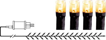 LED-ljusslinga Jul Golden Warm White 11 m 540 ljus - Svart - Trädgård & spabad - Utemiljö - Altan & terrass - Altanbelysning