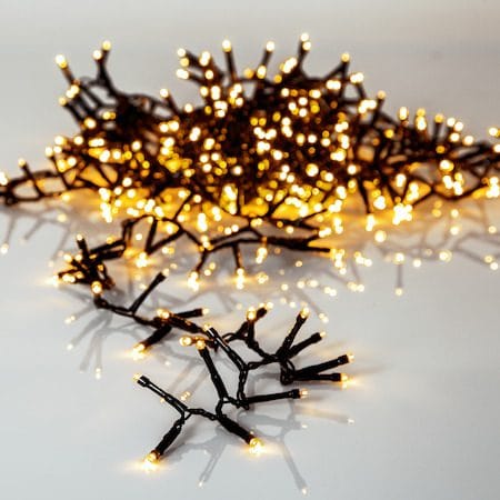 LED-ljusslinga Jul Golden Warm White 24 m 1200 ljus - Svart - Trädgård & spabad - Utemiljö - Altan & terrass - Altanbelysning
