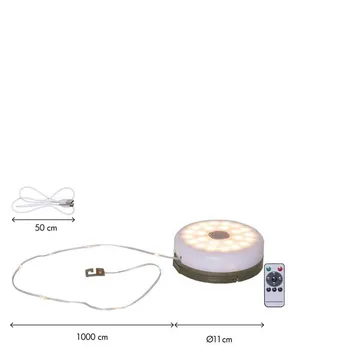 LED-ljusslinga Rondo 10 m USB - Vit / Grå - Trädgård & spabad - Utemiljö - Altan & terrass - Altanbelysning