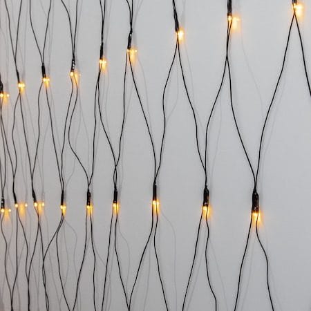 Ljusnät jul Golden Warm White 2x2 m 160 ljus - Svart - Trädgård & spabad - Utemiljö - Altan & terrass - Altanbelysning