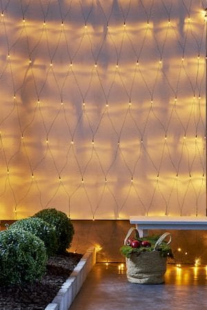 Ljusnät Jul Golden Warm White 3x3 m 200 ljus - Svart - Trädgård & spabad - Utemiljö - Altan & terrass - Altanbelysning