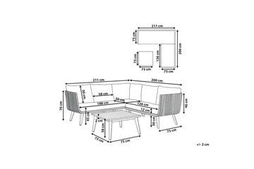 Loungegrupp Alcamo - Utemöbler - Loungemöbler - Soffgrupp utomhus
