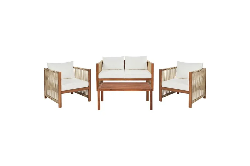 Loungegrupp Antria Ljus trä/beige, Ljus trä/beige