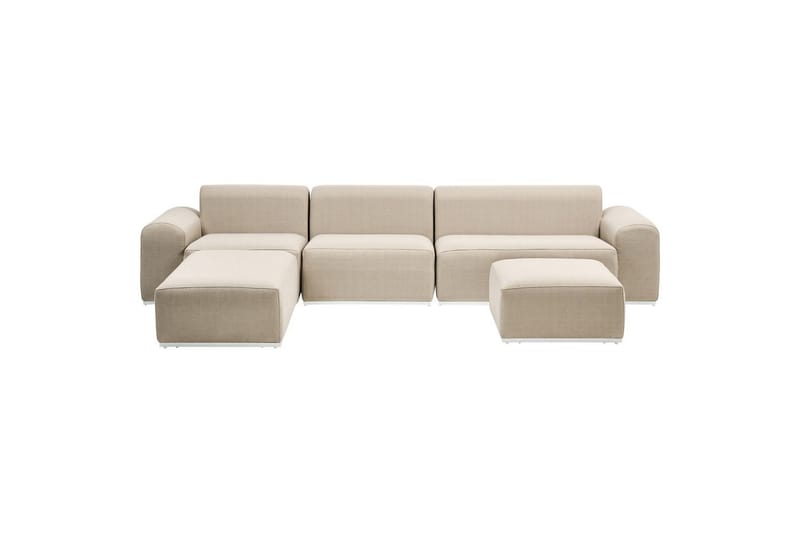 Loungegrupp Battifollo Beige/vit - Beige/vit - Trädgård & spabad - Utemiljö - Altan & terrass - Altanmöbler