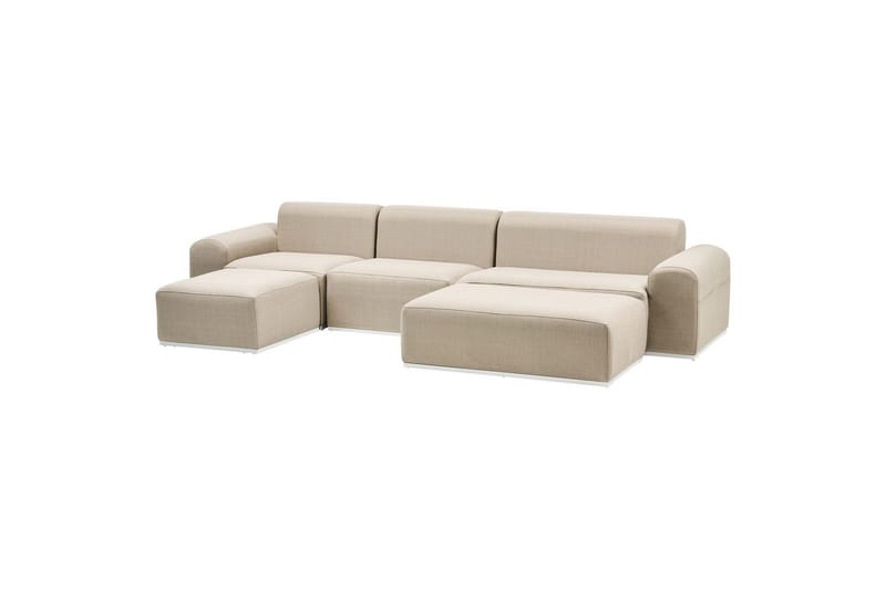 Loungegrupp Battifollo Beige/vit - Beige/vit - Trädgård & spabad - Utemiljö - Altan & terrass - Altanmöbler