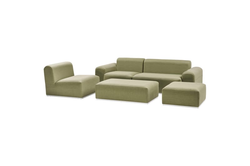 Loungegrupp Battifollo Grön/Vit - Grön/Vit - Trädgård & spabad - Utemiljö - Altan & terrass - Altanmöbler