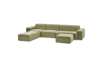 Loungegrupp Battifollo Grön/Vit - Grön/Vit - Utemöbler - Loungemöbler - Soffgrupp utomhus