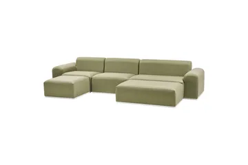 Loungegrupp Battifollo Grön/Vit - Grön/Vit - Utemöbler - Loungemöbler - Soffgrupp utomhus