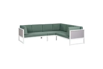 Loungegrupp Castella/Fratte Grön/vit/grå - Grön/vit/grå - Utemöbler - Loungemöbler - Soffgrupp utomhus