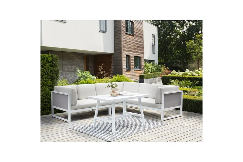 Loungegrupp Castella/Fratte Vit/Grå - Vit/Grå - Trädgård & spabad - Utemiljö - Altan & terrass - Altanmöbler