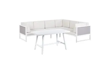 Loungegrupp Castella/Fratte Vit/Grå - Vit/Grå - Utemöbler - Loungemöbler - Soffgrupp utomhus