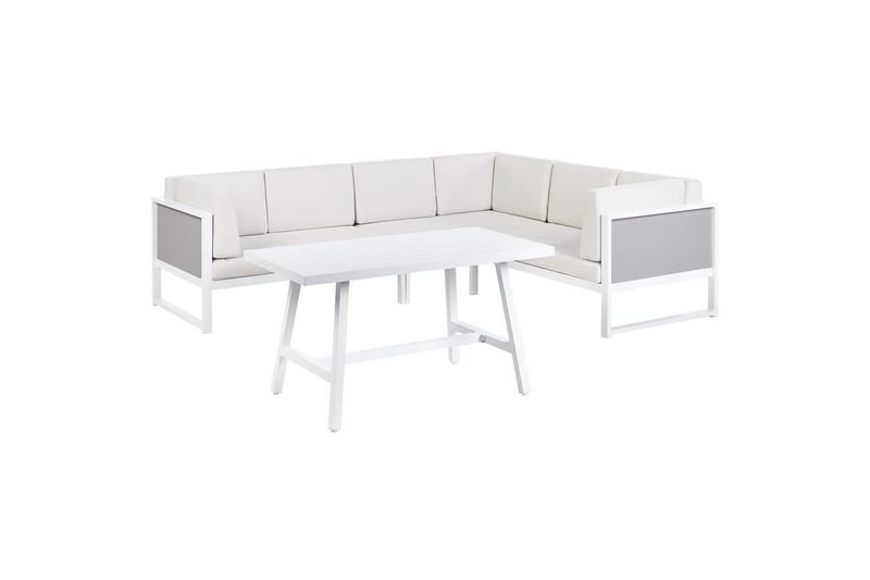 Loungegrupp Castella/Fratte Vit/Grå - Vit/Grå - Trädgård & spabad - Utemiljö - Altan & terrass - Altanmöbler