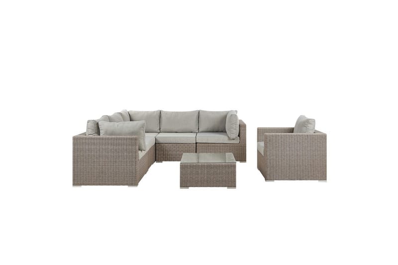Loungegrupp Contare Grå/beige, Högervänd - Grå/beige, Högervänd - Trädgård & spabad - Utemilj�ö - Altan & terrass - Altanmöbler