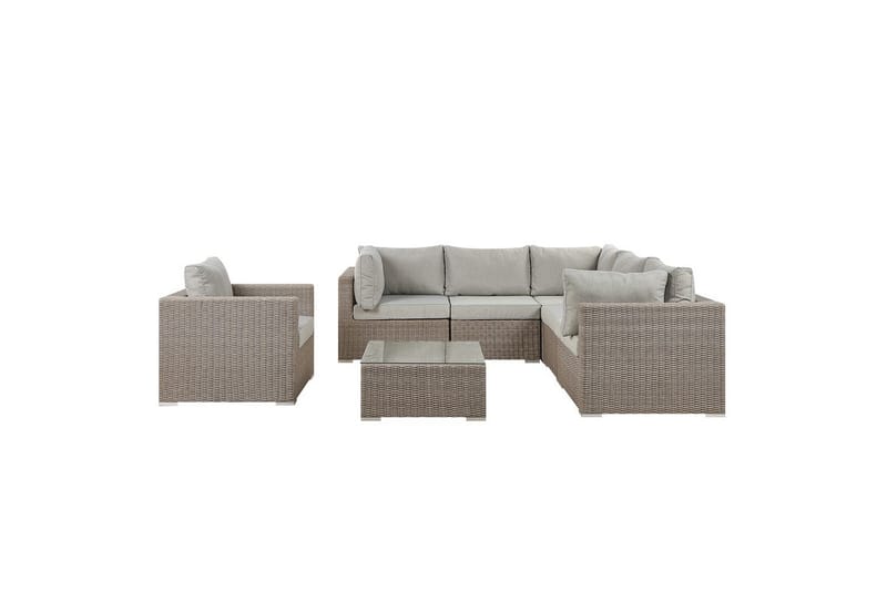 Loungegrupp Contare Grå/beige, Vänstervänd - Grå/beige, Vänstervänd - Trädgård & spabad - Utemiljö - Altan & terrass - Altanmöbler