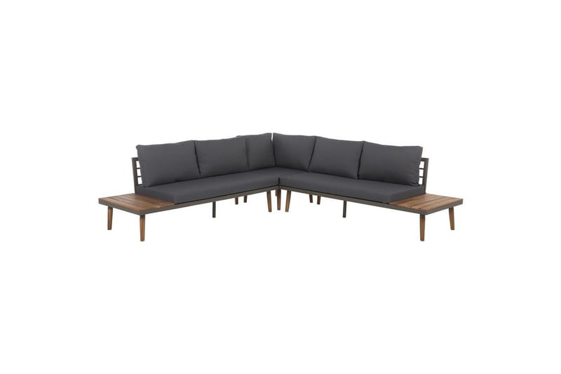 Loungegrupp Corato Grå/mörkt trä/ljust trä - Grå/mörkt trä/ljust trä - Trädgård & spabad - Utemiljö - Altan & terrass - Altanmöbler
