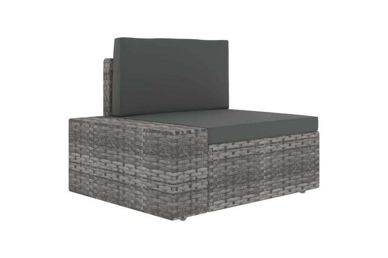 Loungegrupp Utomhus för trädgården 10 delar grå konstrotting - Grå - Trädgård & spabad - Utemiljö - Altan & terrass - Altanmöbler