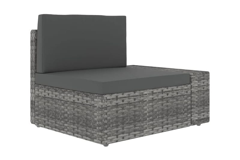 Loungegrupp Utomhus för trädgården 12 delar grå konstrotting - Grå - Trädgård & spabad - Utemiljö - Altan & terrass - Altanmöbler