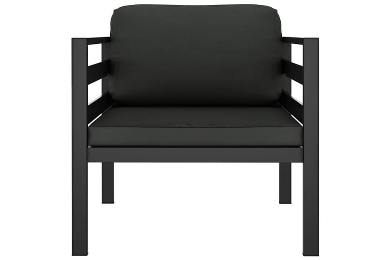 Loungegrupp Utomhus för trädgården 3 delar med dynor aluminium antra - Antracit - Trädgård & spabad - Utemiljö - Altan & terrass - Altanmöbler