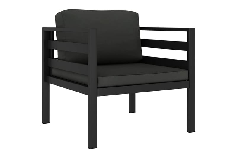 Loungegrupp Utomhus för trädgården 3 delar med dynor aluminium antra - Antracit - Trädgård & spabad - Utemiljö - Altan & terrass - Altanmöbler