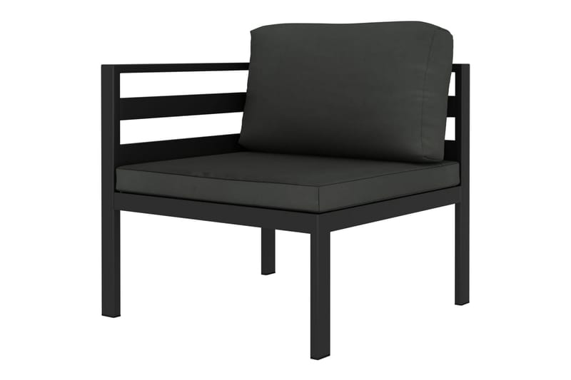 Loungegrupp Utomhus för trädgården 5 delar med dynor aluminium antra - Antracit - Trädgård & spabad - Utemiljö - Altan & terrass - Altanmöbler