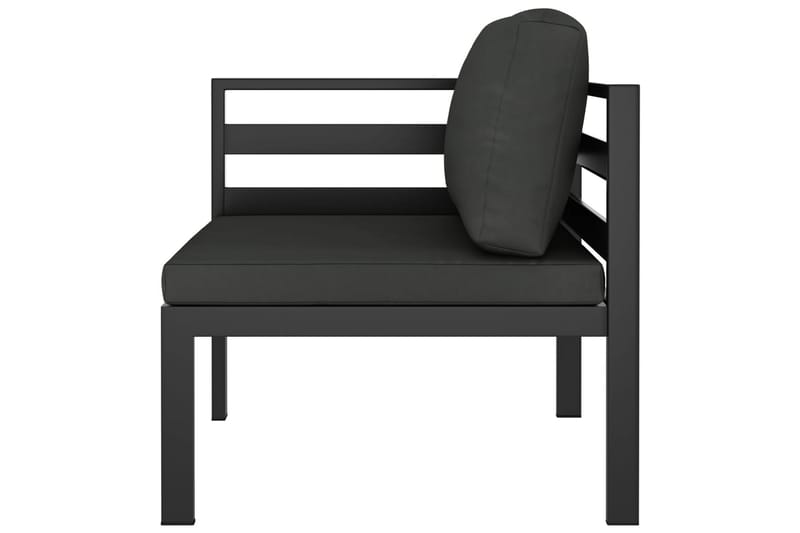 Loungegrupp Utomhus för trädgården 5 delar med dynor aluminium antra - Antracit - Trädgård & spabad - Utemiljö - Altan & terrass - Altanmöbler