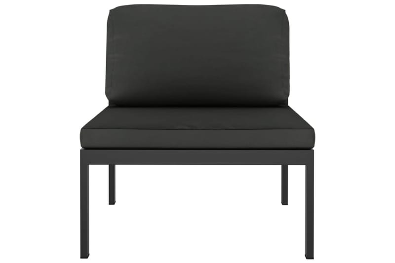 Loungegrupp Utomhus för trädgården 5 delar med dynor aluminium antra - Antracit - Trädgård & spabad - Utemiljö - Altan & terrass - Altanmöbler