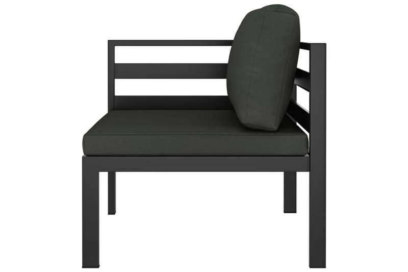 Loungegrupp Utomhus för trädgården 5 delar med dynor aluminium antra - Antracit - Trädgård & spabad - Utemiljö - Altan & terrass - Altanmöbler