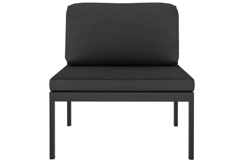 Loungegrupp Utomhus för trädgården 5 delar med dynor aluminium antra - Antracit - Trädgård & spabad - Utemiljö - Altan & terrass - Altanmöbler