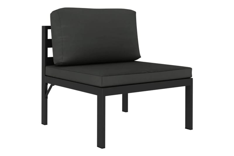 Loungegrupp Utomhus för trädgården 5 delar med dynor aluminium antra - Antracit - Trädgård & spabad - Utemiljö - Altan & terrass - Altanmöbler