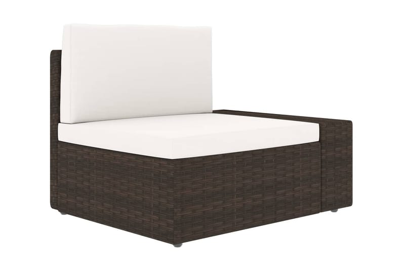 Loungegrupp Utomhus för trädgården 6 delar konstrotting brun - Brun - Trädgård & spabad - Utemiljö - Altan & terrass - Altanmöbler