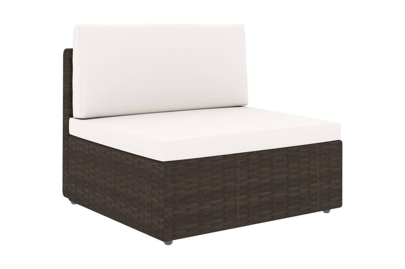 Loungegrupp Utomhus för trädgården 6 delar konstrotting brun - Brun - Trädgård & spabad - Utemiljö - Altan & terrass - Altanmöbler