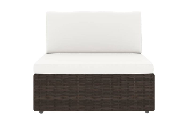Loungegrupp Utomhus för trädgården 6 delar konstrotting brun - Brun - Trädgård & spabad - Utemiljö - Altan & terrass - Altanmöbler