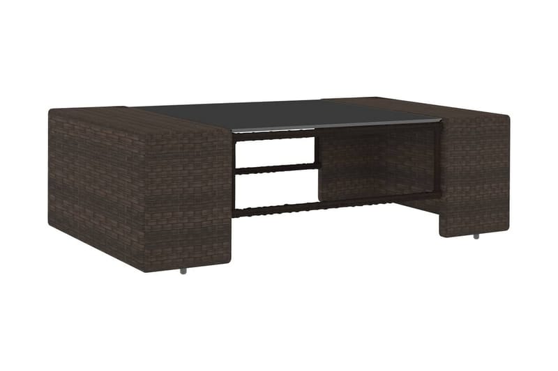 Loungegrupp Utomhus för trädgården 6 delar konstrotting brun - Brun - Trädgård & spabad - Utemiljö - Altan & terrass - Altanmöbler