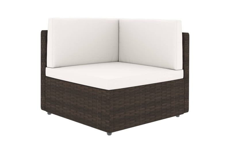 Loungegrupp Utomhus för trädgården 6 delar konstrotting brun - Brun - Trädgård & spabad - Utemiljö - Altan & terrass - Altanmöbler
