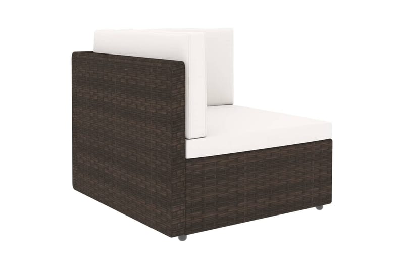 Loungegrupp Utomhus för trädgården 6 delar konstrotting brun - Brun - Trädgård & spabad - Utemiljö - Altan & terrass - Altanmöbler