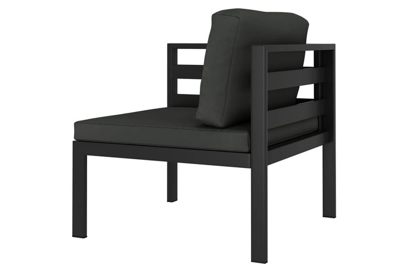 Loungegrupp Utomhus för trädgården 6 delar med dynor aluminium antra - Antracit - Trädgård & spabad - Utemiljö - Altan & terrass - Altanmöbler