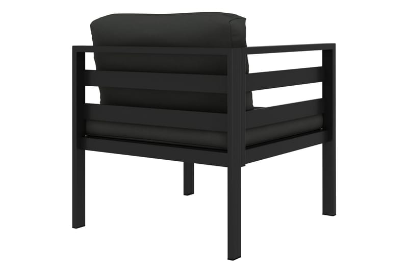 Loungegrupp Utomhus för trädgården 6 delar med dynor aluminium antra - Antracit - Trädgård & spabad - Utemiljö - Altan & terrass - Altanmöbler