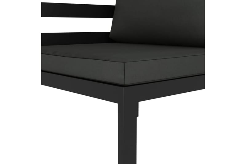 Loungegrupp Utomhus för trädgården 6 delar med dynor aluminium antra - Antracit - Trädgård & spabad - Utemiljö - Altan & terrass - Altanmöbler