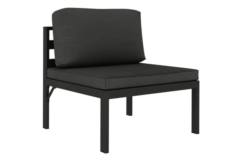 Loungegrupp Utomhus för trädgården 7 delar med dynor aluminium antra - Antracit - Trädgård & spabad - Utemiljö - Altan & terrass - Altanmöbler