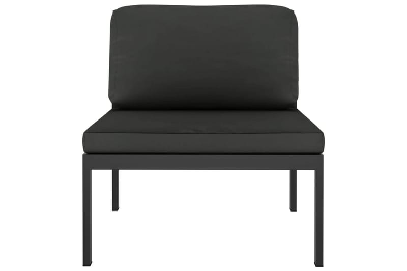 Loungegrupp Utomhus för trädgården 7 delar med dynor aluminium antra - Antracit - Trädgård & spabad - Utemiljö - Altan & terrass - Altanmöbler