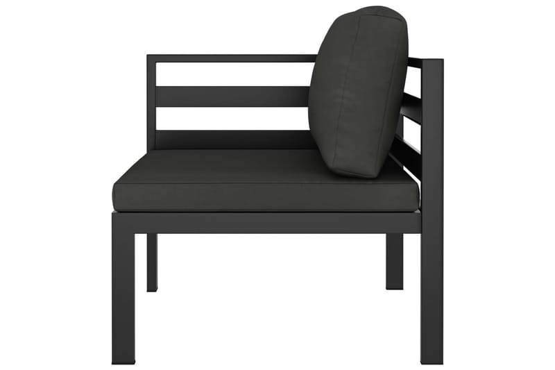 Loungegrupp Utomhus för trädgården 7 delar med dynor aluminium antra - Antracit - Trädgård & spabad - Utemiljö - Altan & terrass - Altanmöbler
