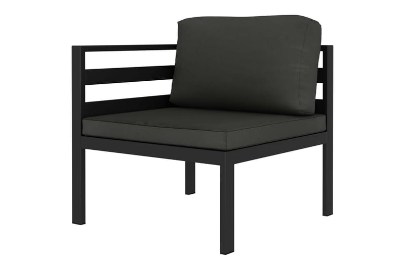 Loungegrupp Utomhus för trädgården 8 delar med dynor aluminium antra - Antracit - Trädgård & spabad - Utemiljö - Altan & terrass - Altanmöbler