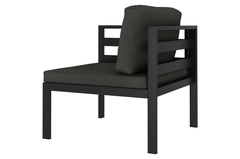 Loungegrupp Utomhus för trädgården 8 delar med dynor aluminium antra - Antracit - Trädgård & spabad - Utemiljö - Altan & terrass - Altanmöbler
