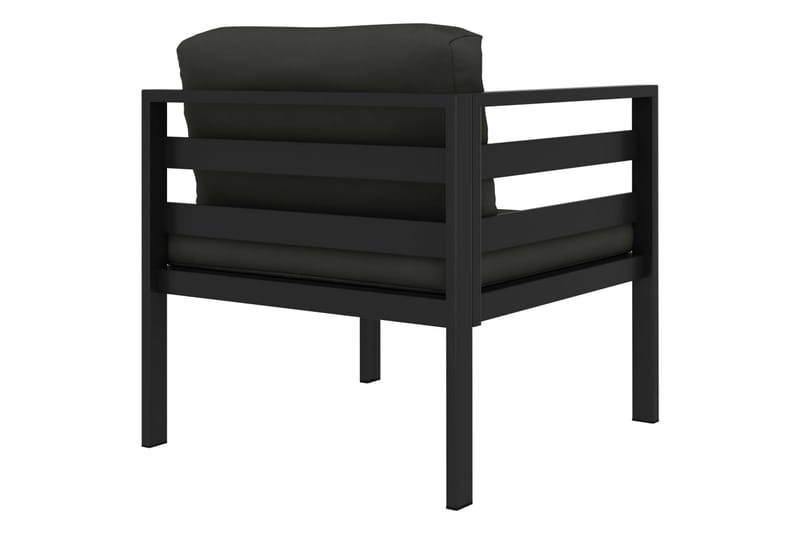 Loungegrupp Utomhus för trädgården 8 delar med dynor aluminium antra - Antracit - Trädgård & spabad - Utemiljö - Altan & terrass - Altanmöbler