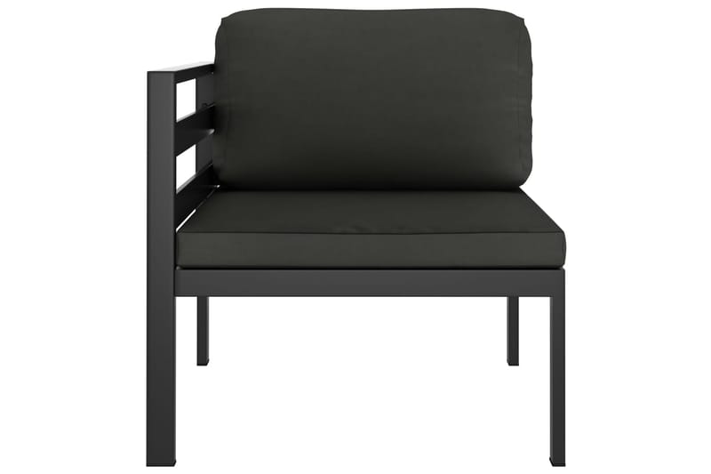 Loungegrupp Utomhus för trädgården 8 delar med dynor aluminium antra - Antracit - Trädgård & spabad - Utemiljö - Altan & terrass - Altanmöbler