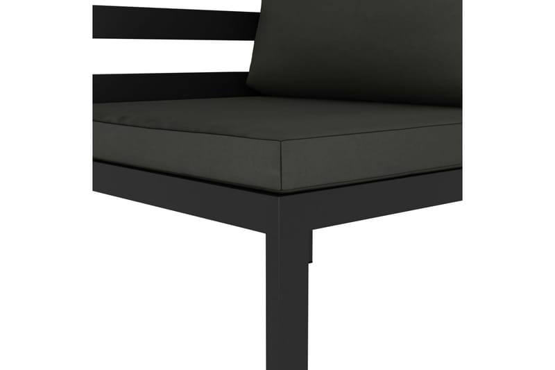 Loungegrupp Utomhus för trädgården 8 delar med dynor aluminium antra - Antracit - Trädgård & spabad - Utemiljö - Altan & terrass - Altanmöbler